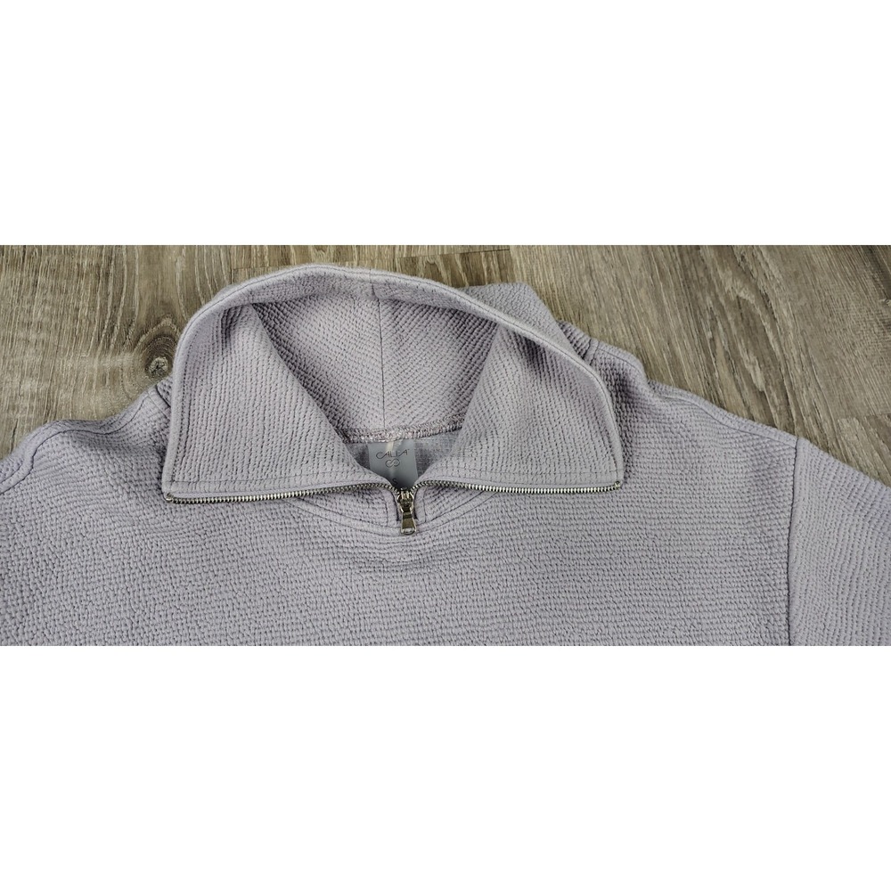Calia S Carrie Underwood Purple‎ Quarter Zip High Neck Pullover Elevate Textured - Picture 6 of 11